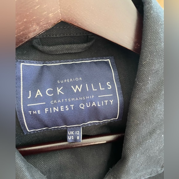 Jack Willis, Black Cotton Jacket - US size 8 - Picture 3 of 4